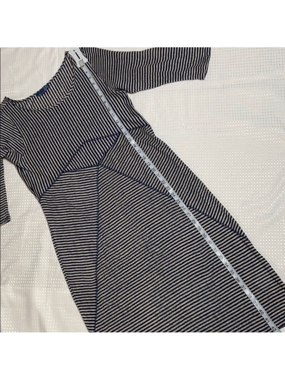 ANTHROPOLOGIE - lil linen blue striped dress - Picture 7 of 8